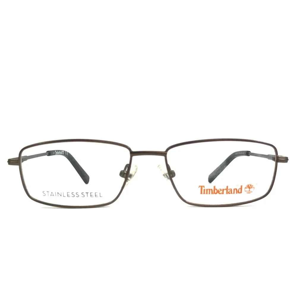 Timberland Eyeglasses Frames TB1607 009 Matte Brown Wire Rim 48-15-135